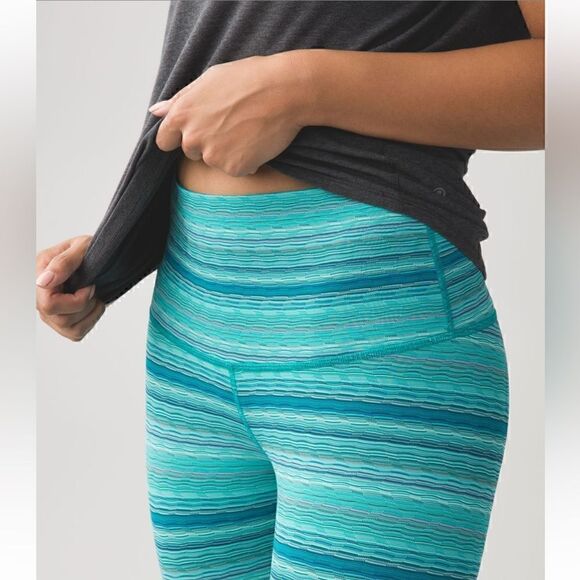 Lululemon | Lululemon Wunder Under Striped (Hi-Rise) Full Length Legging - Picture 1 of 11